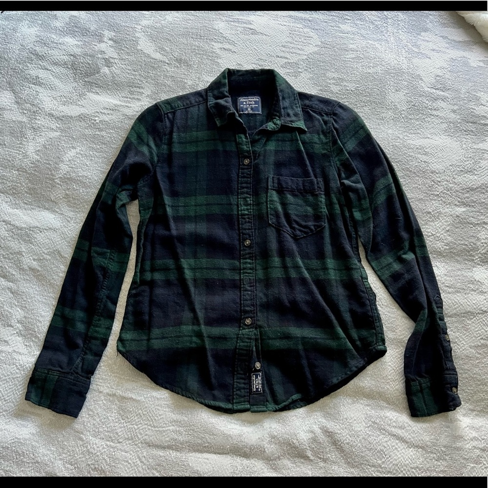 A&F Plaid Flannel Button Up